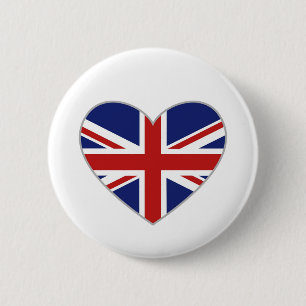 Britisches Herz Button