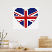 britisches Herz Poster (Küche)