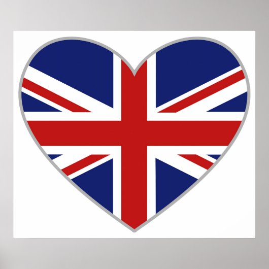 britisches Herz Poster (Vorne)