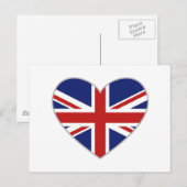 britisches Herz Postkarte (Vorne/Hinten)