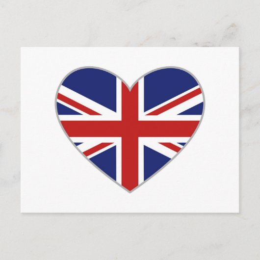 britisches Herz Postkarte (Vorderseite)