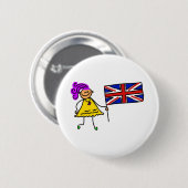 Britisches Kind Button (Vorne & Hinten)