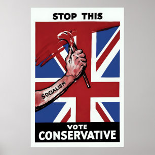 Britisches konservatives Parteiwahlplakat Sto Poster