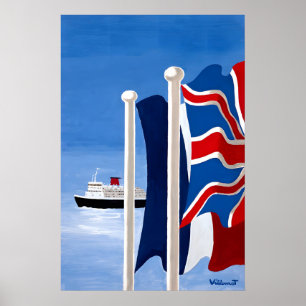 Britisches Kreuzfahrt-Reiseposter Poster