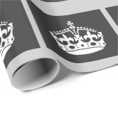Britisches Kronen-Packpapier Geschenkpapier (Rolleneckpunkt)