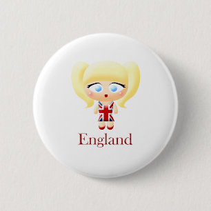 Britisches Mädchen Button
