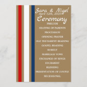 Britisches Mod Red White Blue Hochzeitsprogramm Programm (Vorderseite)