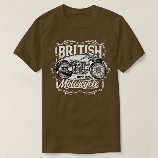 Britisches Motorrad T-Shirt (Design vorne)