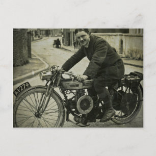 Britisches Motorrad Vintage Frühe 1900er Postkarte