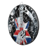 BRITISCHES Musik-Gitarren-Leben Dartscheibe (Vorderseite rechts)
