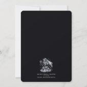 Britisches oder Die Gothic Floral Skelett Brautpar Einladung (Rückseite)