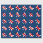 Britisches Papier | Union Jack Design Geschenkpapier (Flach)