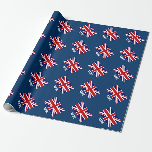 Britisches Papier | Union Jack Design Geschenkpapier (Ungerollt)