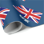Britisches Papier | Union Jack Design Geschenkpapier (Rolleneckpunkt)