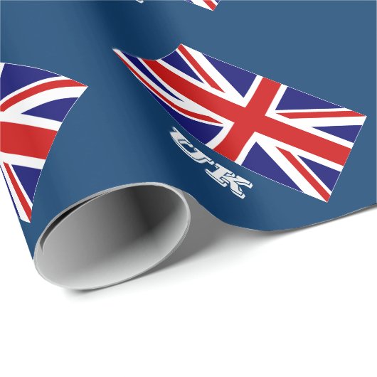 Britisches Papier | Union Jack Design Geschenkpapier (Rolleneckpunkt)
