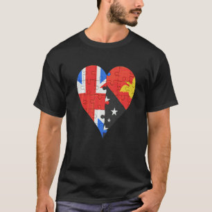 Britisches Papua-Neuguinea-Flaggenherz T-Shirt
