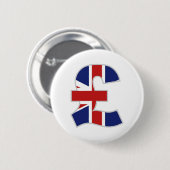 Britisches Pfund Button (Vorne & Hinten)