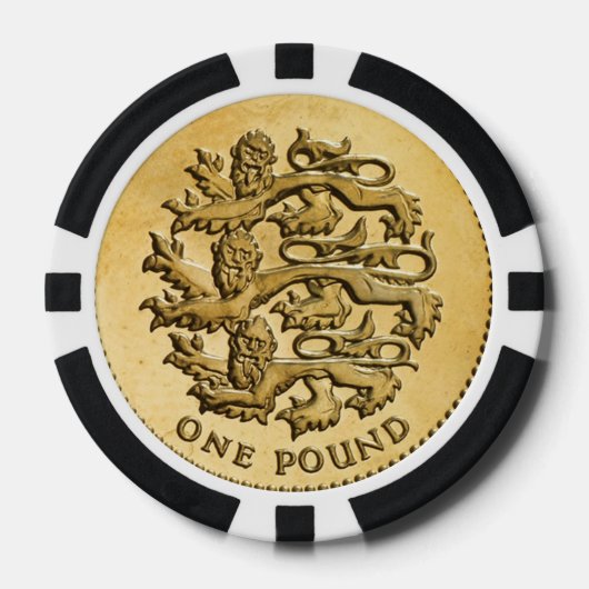 "Britisches Pfund" Designgeschenke und -produkte Pokerchips (Vorderseite)