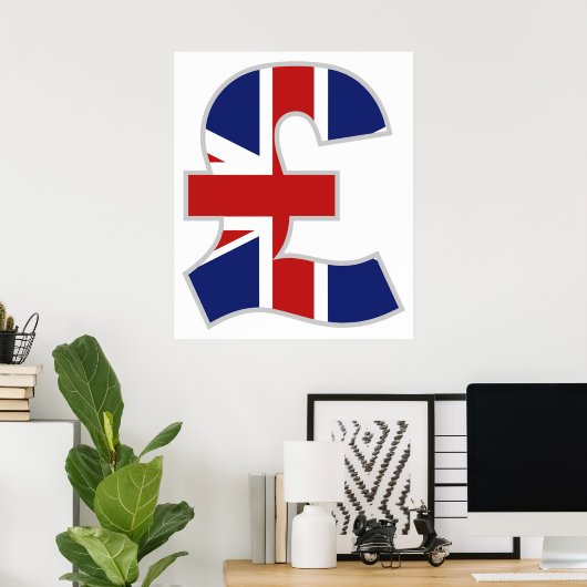 Britisches Pfund Poster (Heimbüro)