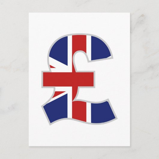 Britisches Pfund Postkarte (Vorderseite)