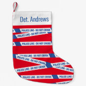 Britisches Polizeiblau überquert Kriminalitätszene Kleiner Weihnachtsstrumpf (Vorderseite)