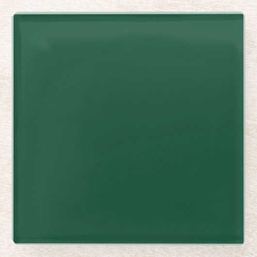 Britisches Renngrün (Vollfarbe) Glasuntersetzer (Vorderseite)