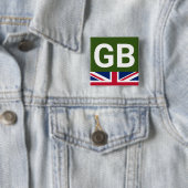 Britisches Rennsportgrün Button (Beispiel)