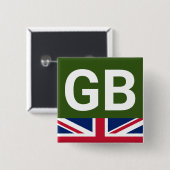 Britisches Rennsportgrün Button (Vorne & Hinten)