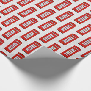 Britisches rotes Telefonzelle-Muster Geschenkpapier