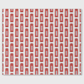 Britisches rotes Telefonzelle-Muster Geschenkpapier (Flach)