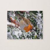 Britisches Rotkehlchen redbreast Puzzle (Horizontal)