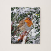 Britisches Rotkehlchen redbreast Puzzle (Vertikal)