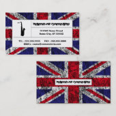 britisches Saxophon Visitenkarte (Vorne/Hinten)