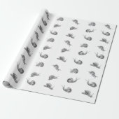 Britisches Snail-Design Geschenkpapier (Ungerollt)