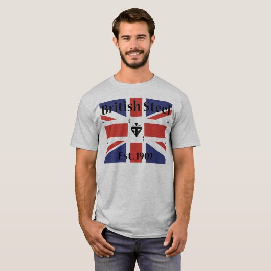 Britisches Stahlmotorrad-Shirt T-Shirt (Vorne ganz)