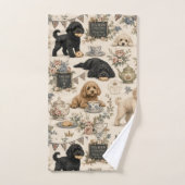 Britisches Teezimmer Cockapoo Badezimmer Handtuch  Badhandtuch Set (Handtuch)
