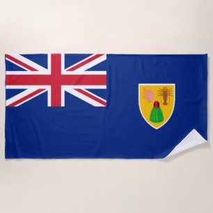Britisches Territorium - Türken und Caicos Flag St Strandtuch