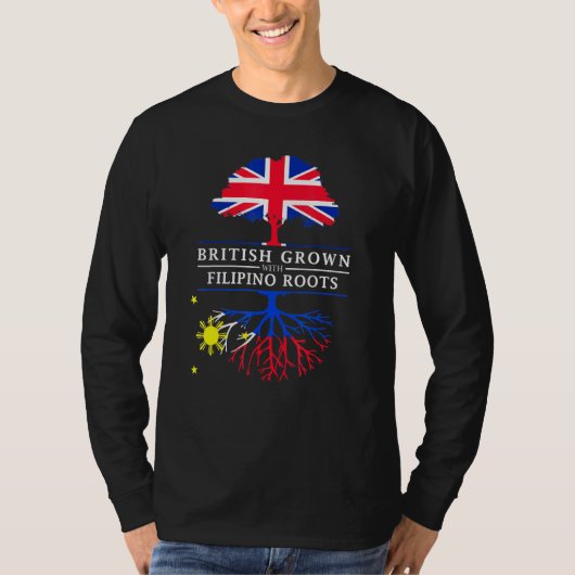 Britisches Wachstum mit Philippinen T-Shirt (Vorderseite)