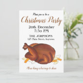 Britisches Weihnachtsfest Türkei Festliches Party Einladung (Stehend Vorderseite)