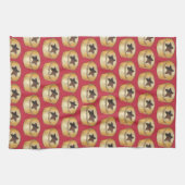 Britisches Weihnachtsfrüchte-Mince-Pie-Festivitäte Geschirrtuch (Horizontal)