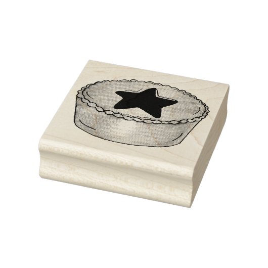 Britisches Weihnachtsfrüchte-Mince-Pie-Festivitäte Gummistempel (Stempel)