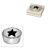 Britisches Weihnachtsfrüchte-Mince-Pie-Festivitäte Gummistempel (Stempel)