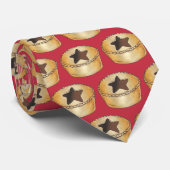 Britisches Weihnachtsfrüchte-Mince-Pie-Festivitäte Krawatte (Gerollt)