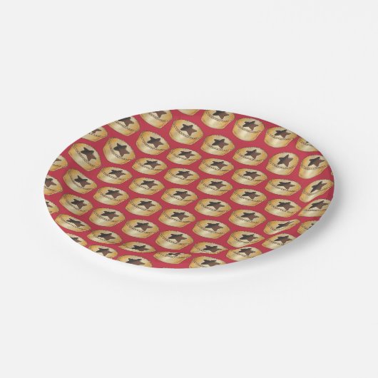 Britisches Weihnachtsfrüchte-Mince-Pie-Festivitäte Pappteller (Schrägansicht)