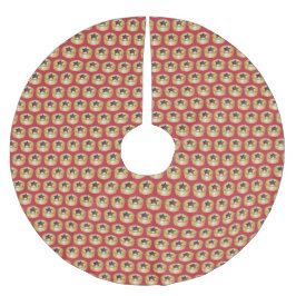 Britisches Weihnachtsfrüchte-Mince-Pie-Festivitäte Polyester Weihnachtsbaumdecke