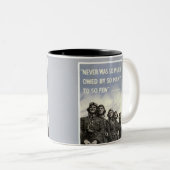 Britisches Weltkrieg 2 Churchill Zitat Zweifarbige Tasse (VorderseiteRechts)
