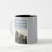 Britisches Weltkrieg 2 Churchill Zitat Zweifarbige Tasse (Vorderseite Links)