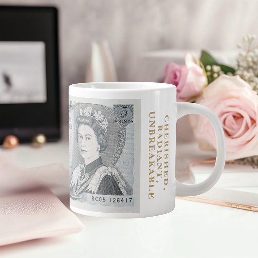 British 1971 £5 Note Tasse - Queen Elizabeth II