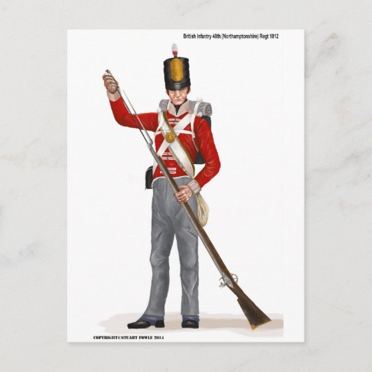 British 48. (Northamptonshire) Regiment 1812 Postkarte (Vorderseite)