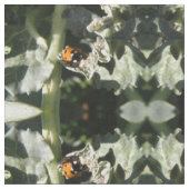 British 7 Spot Ladybug Gemustert Animal Fabric Stoff (Nahaufnahme)